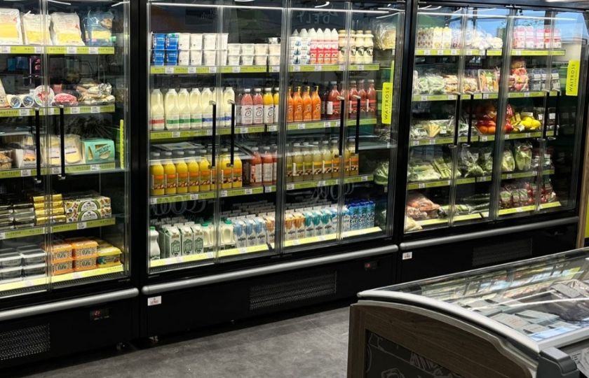 Chilled multidecks in a retail shop