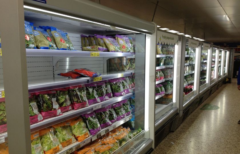 Impulse display fridges in a convenience store Impulse display fridges in a convenience store